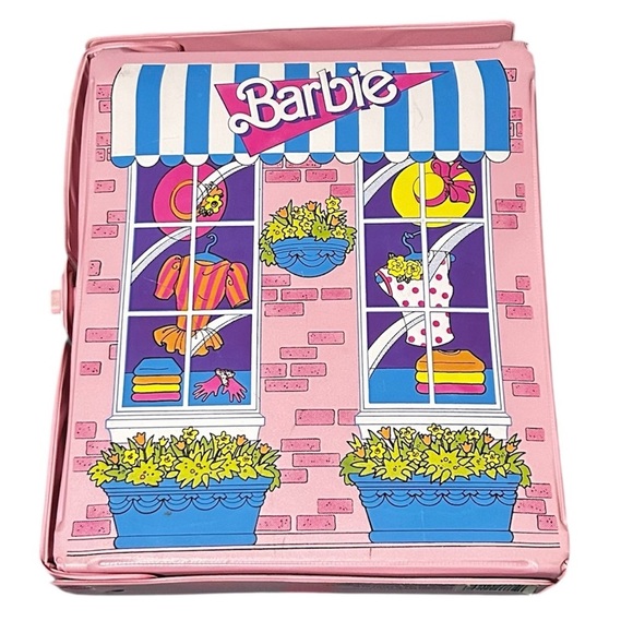 Lot of Vintage 80’s Mattel Barbie Pink Doll Carrying Case plus Dolls & clothes - Picture 2 of 16